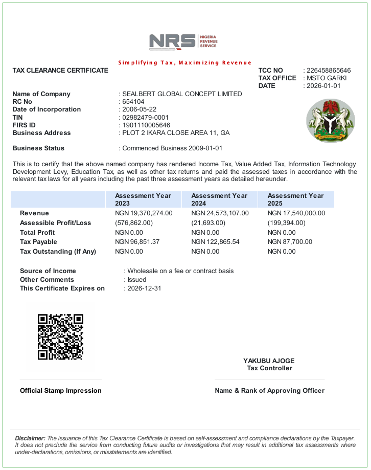 NRS Certificate